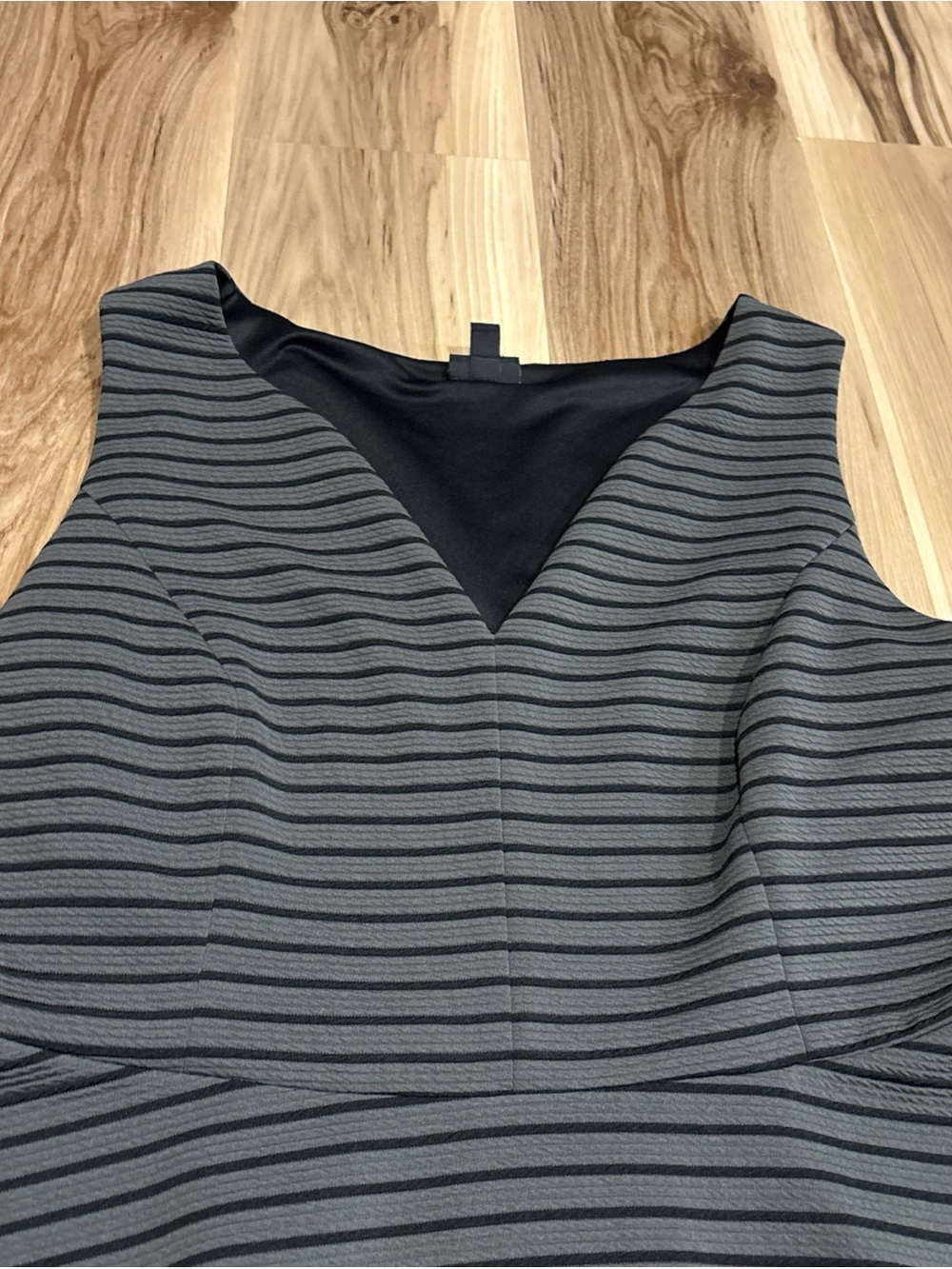 Torrid Size 1 1X Grey And Black Textured Sleeveless Dress Fit And Flare Skater - Picture 3 of 8